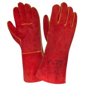 Перчатки (краги) сварщика спилковые красные "TERMI-TZ 48"